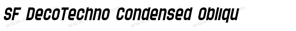 SF DecoTechno Condensed Oblique字体转换